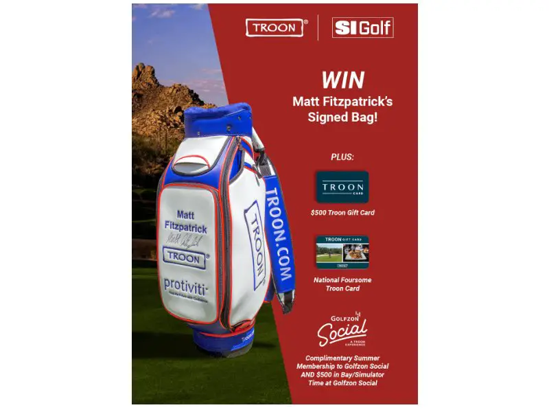 Troon Sweepstakes - Win A Matt Fitzpatrick Signed Bag, A Troon Gift Card And More