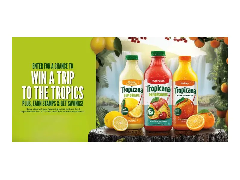 Tropicana Passport To Tropics Sweepstakes - Win A Summer Trip For Four