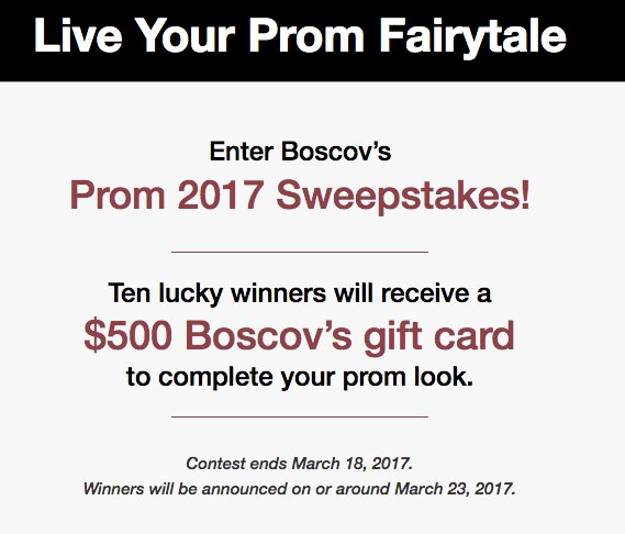 True Glamour Prom Sweepstakes