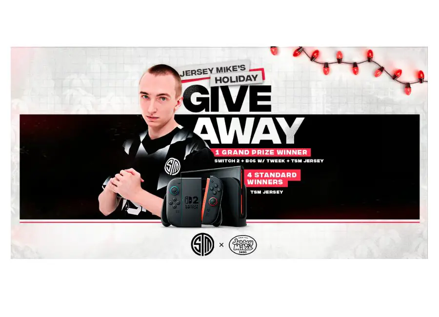 TSM X Jersey Mike's Holiday Giveaway - Win A Nintendo Switch 2 Console & More