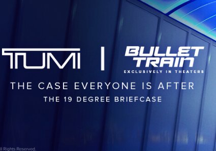 TUMI Bullet Train Movie Sweepstakes - Win A $1,795 Bullet Train Briefcase