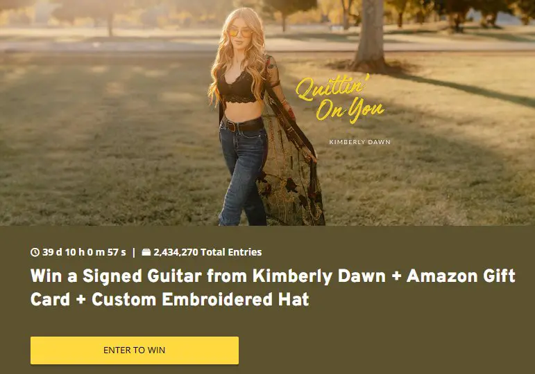 Tunespeak Kimberly Dawn Giveaway - Win a Signed Guitar or $50 Amazon Gift Card