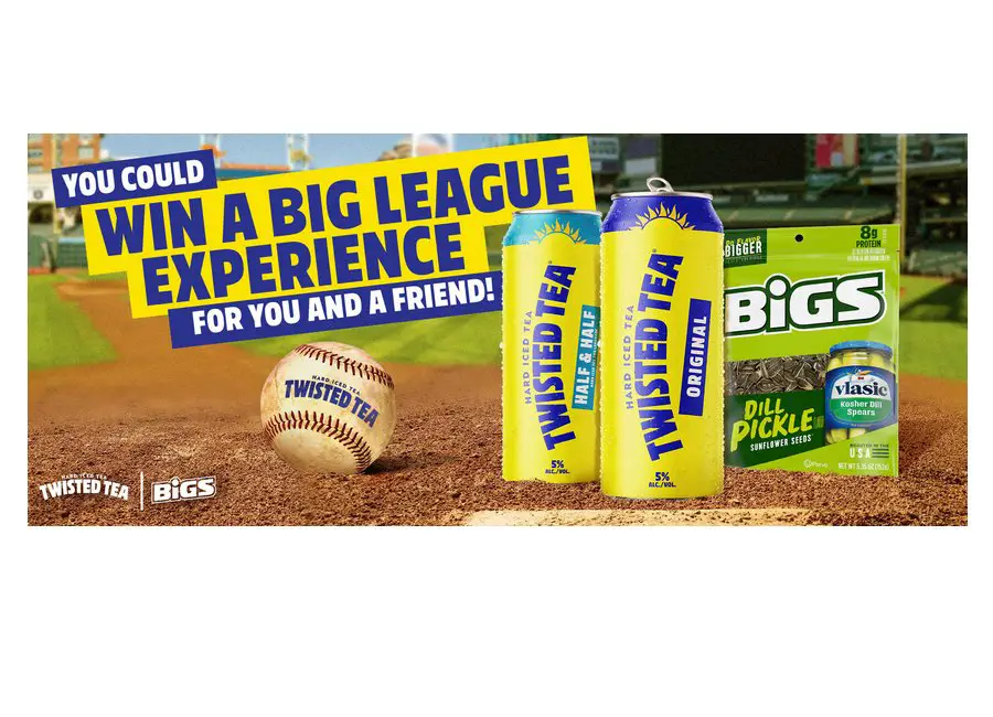 Twisted Tea X Bigs Baseball Sweepstakes - Win 2 MLB Regular Season Game Tickets, $2,000 Prepaid Card & More