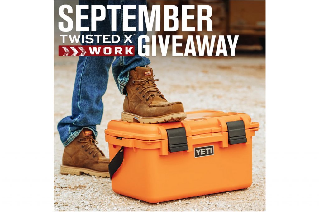 Twisted X September Giveaway - Win A Pair Of Work Boots And A Yeti Toolbox