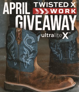 Twisted X Work Footwear April Sweepstakes - Win a Pair Of Boots