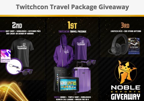 Twitchcon Travel Package Giveaway