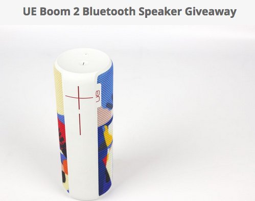 UE Boom 2 Bluetooth Speaker Giveaway