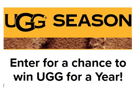 UGG Season 2025 Sweepstakes - Win Free UGG Footwear, Apparel, & Accessories for a Year