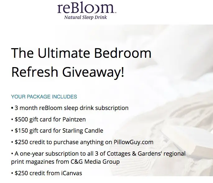 Ultimate Bedroom Refresh Package! Sweepstakes