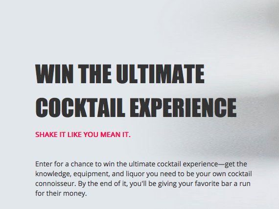 The Ultimate Cocktail Experience Sweepstakes