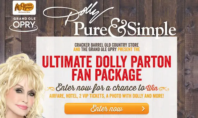 Ultimate Dolly Parton Fan Package Sweepstakes!