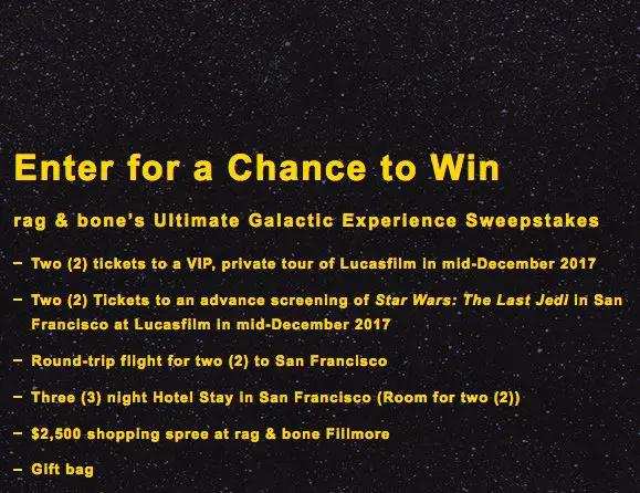 Ultimate Galactic Experience Sweepstakes
