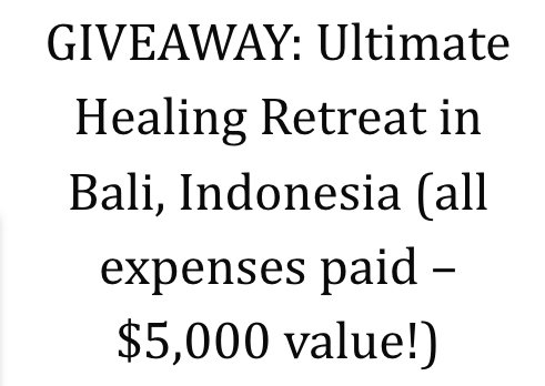 Ultimate Healing Retreat in Bali