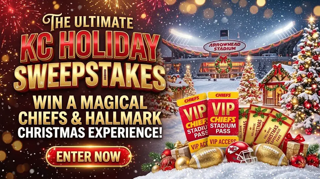 Ultimate KC Holiday Sweepstakes – Win A Magical Kansas City Chiefs & Hallmark Christmas Experience Package