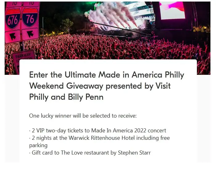 Ultimate Made in America Philly Weekend Giveaway - Win Two VIP Tickets and More