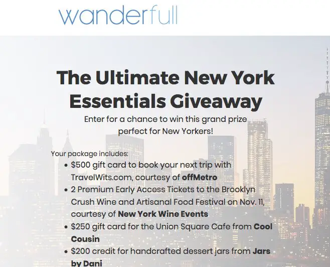 Ultimate NYC Essentials Sweepstakes
