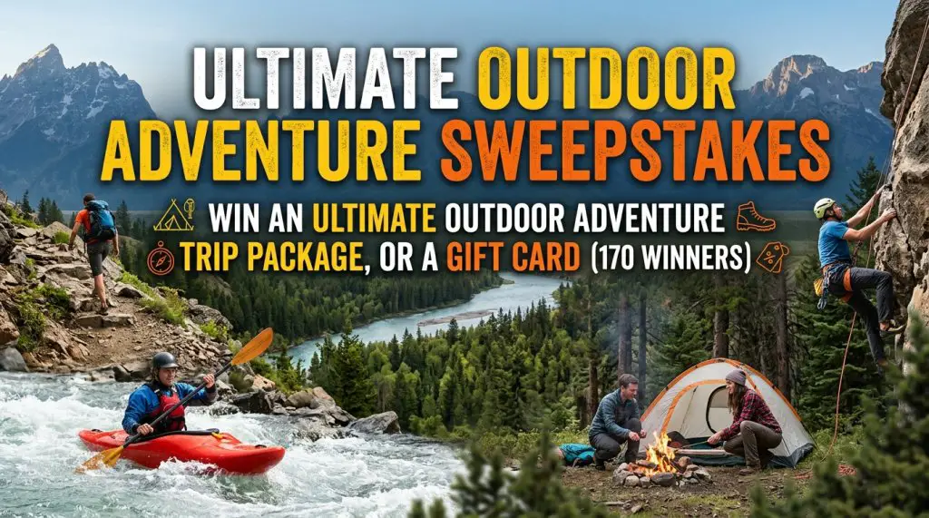 Ultimate Outdoor Adventure Sweepstakes – Win An Ultimate Outdoor Adventure Trip Package, Or A Gift Card (170 Winners)