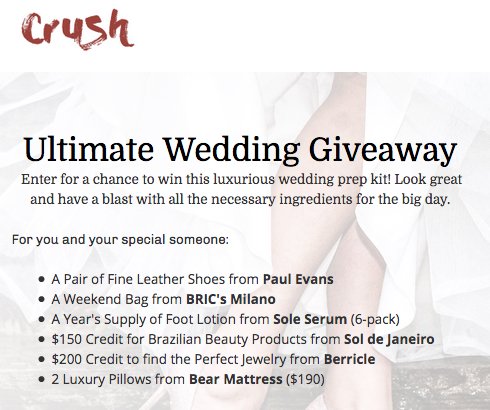 Ultimate Wedding Sweepstakes