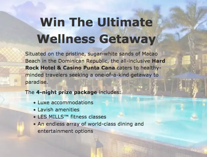 The Ultimate Wellness Getaway Sweepstakes