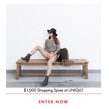 UNIQLO USA $1000 Free Clothing Sweepstakes