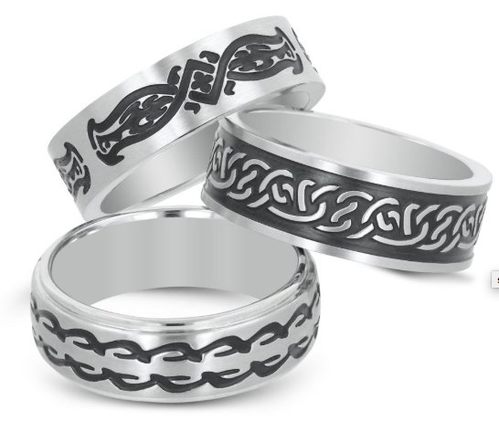 Unique Tribal Tattoo Stainless-Steel Rings