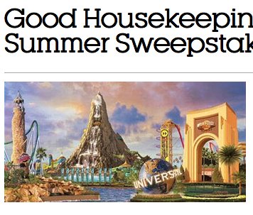 Universal Orlando Resort Summer Sweepstakes