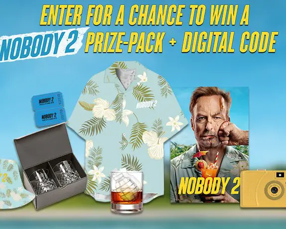 Universal Pictures Nobody 2 Sweepstakes - Win a Nobody 2 Merch & Movie Package
