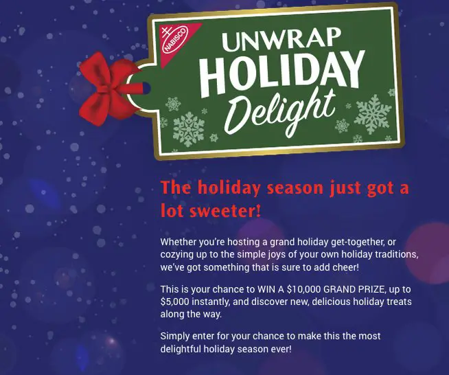 Unwrap Holiday Delight Sweepstakes