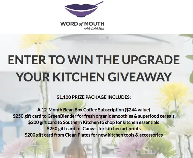 Upgrade Your Kitchen Sweepstakes