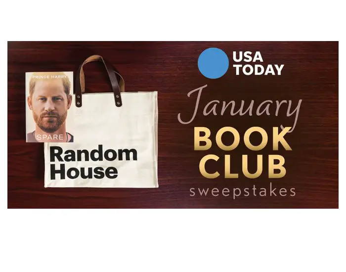 USA TODAY Book Club Sweepstakes - Win A Copy  Of Prince Harry's  "Spare" + Tote Bag (25 Winners)
