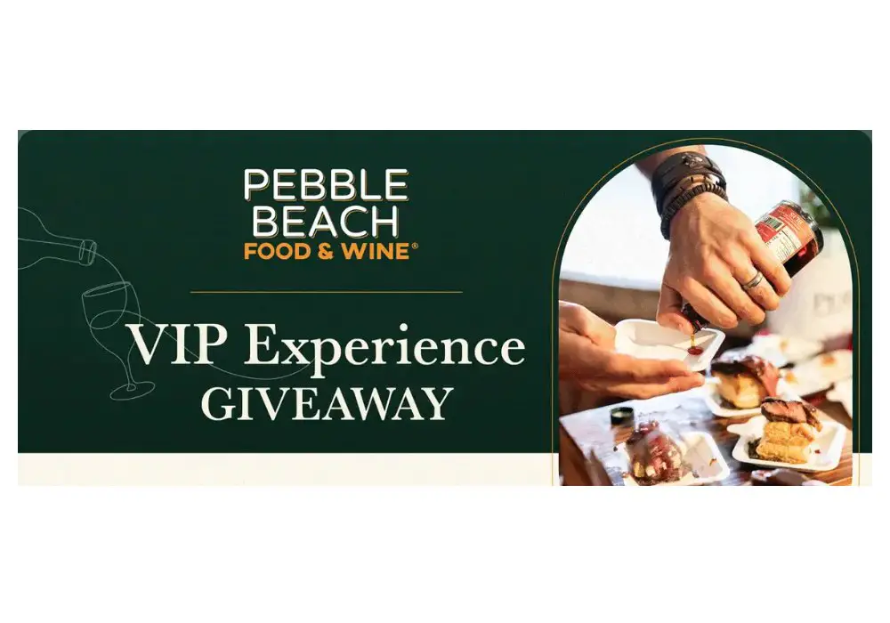 USA Today Pebble Beach Food & Wine VIP Experience Sweepstakes and Win A VIP Getaway for Two At Pebble Beach Food & Wine (Limited States)