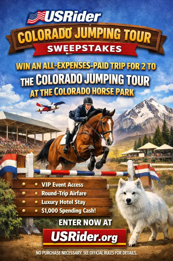 USRider Colorado Jumping Tour Sweepstakes – Win An All-Expenses-Paid Trip For 2 To The Colorado Jumping Tour At The Colorado Horse Park
