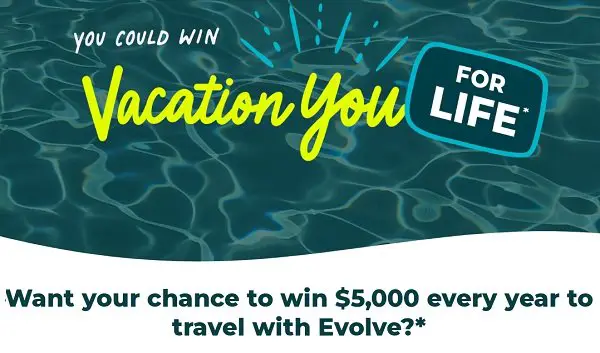 Vacation You For Life Sweepstakes - Win $5,000 Travel Credit For Life
