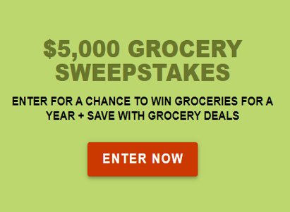 Valpak $5,000 Grocery Sweepstakes - Win $5,000 For Free Groceries For A Year