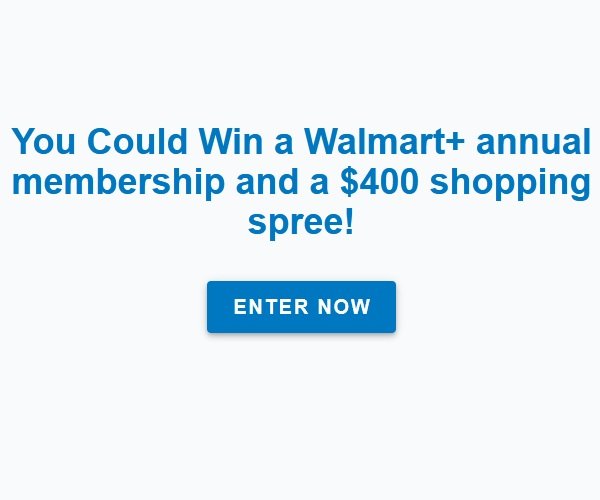 Valpak Walmart+ Merry Membership Sweepstakes - Win $400 Walmart Gift Card & 1-Year Walmart+ Membership {10 Winners}