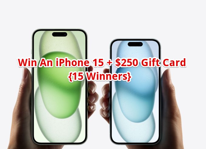 Verizon Catch My iPhone Sweepstakes - Win An Apple iPhone 15 + $250 Gift Card {15 Winners}