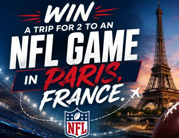 Verizon NFL Paris Game Flyaway to France Sweepstakes – Win a Trip for 2 to Paris for an NFL Game