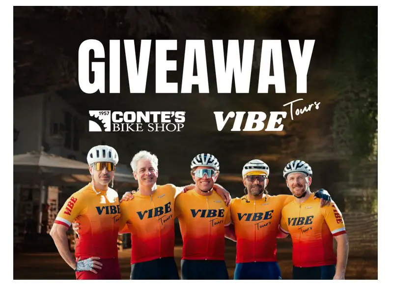 VIBE Tours 2026 Sweepstakes - Win A Cycling Tour Credit Or Conte's Bike Shop Gift Certificate
