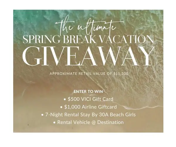 VICI Collection Ultimate Spring Break Vacation Giveaway - Win A Week Long Vacation For 4 Worth $11,500
