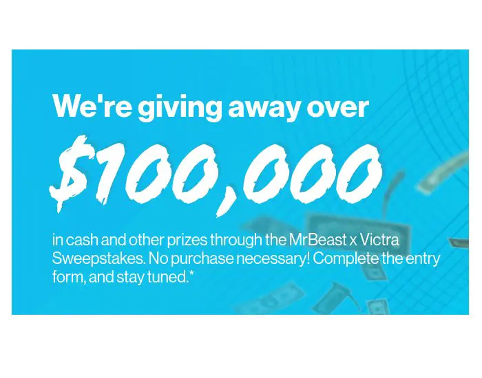 Victra X MrBeast Sweepstakes - Win $10,000 Or Official MrBeast Merch