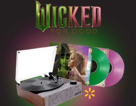 Victrola Record Players Wicked: For Good Giveaway - Win a record player and Wicked: For Good soundtrack on vinyl