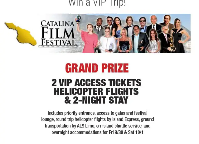 VIP Trip to Catalina Film Festival - Win It!