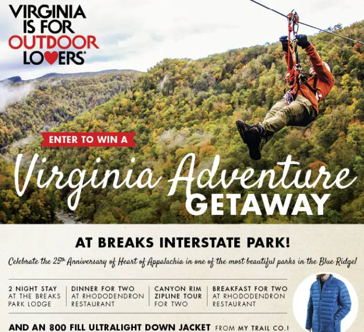 Virginia Adventure Getaway Sweepstakes