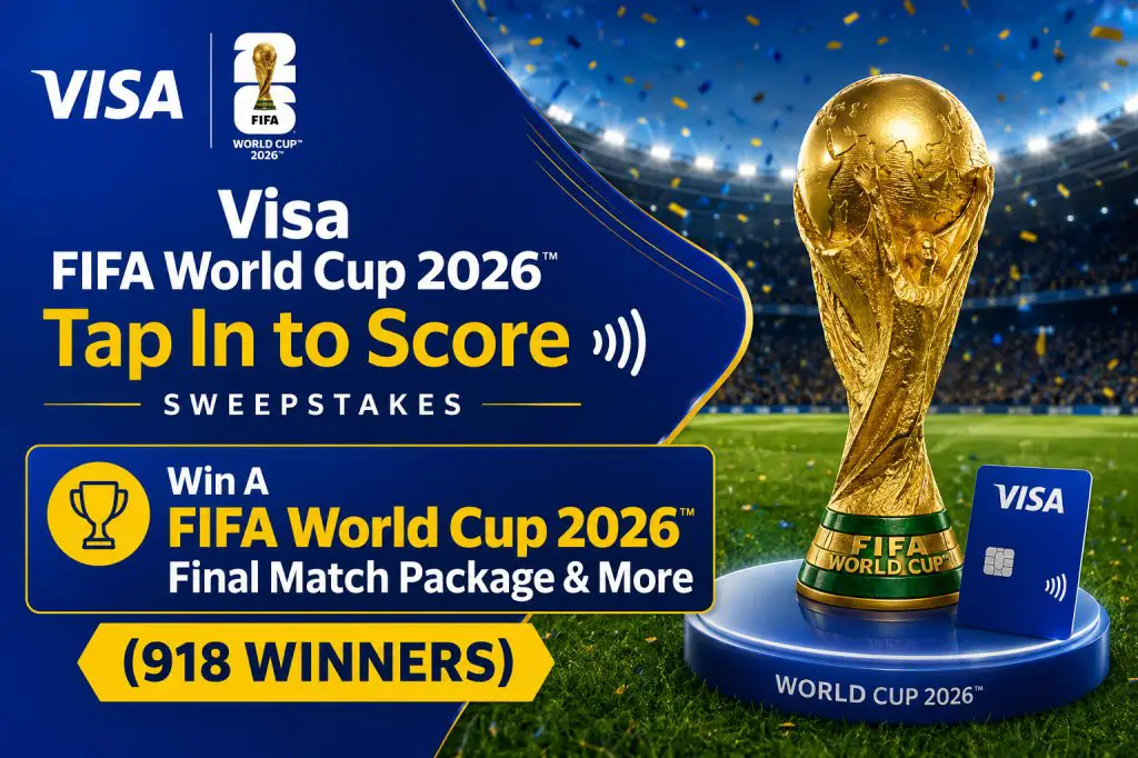 Visa FIFA World Cup 2026 Tap In to Score Sweepstakes – Win A FIFA World Cup 2026 Final Match Package & More (918 Winners)