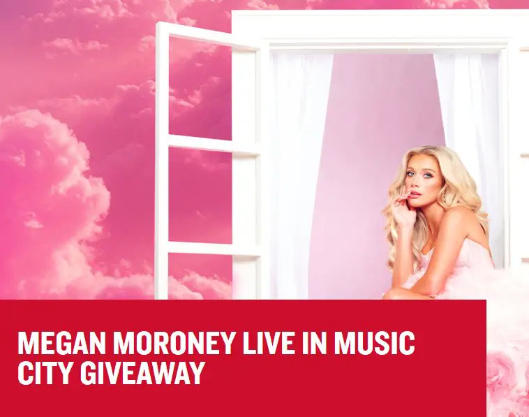 Visit Music City Megan Moroney Giveaway - Win a trip for 2 to a Megan Moroney concert