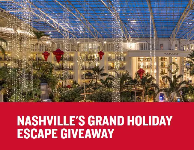 Visit Music City Nashville’s Grand Holiday Escape Giveaway