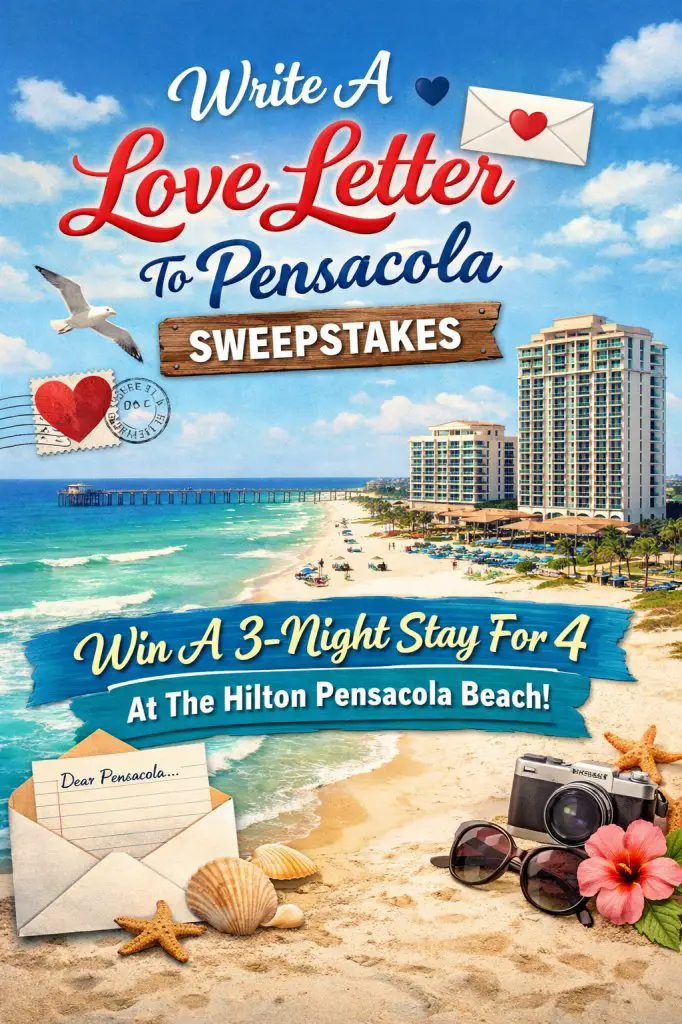 Visit Pensacola Write A Love Letter To Pensacola Sweepstakes – Win A Pensacola Getaway