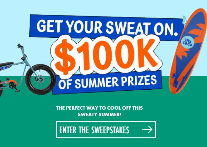 Vita Coco Made For Sweaty People Sweepstakes - $100,000 Worth Of Summer Prizes Up For Grabs