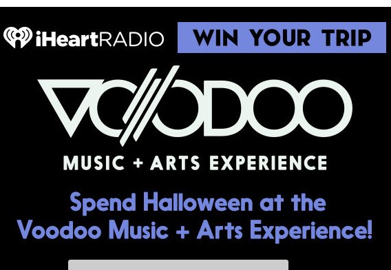 VooDoo Arts & Music Experience Sweepstakes