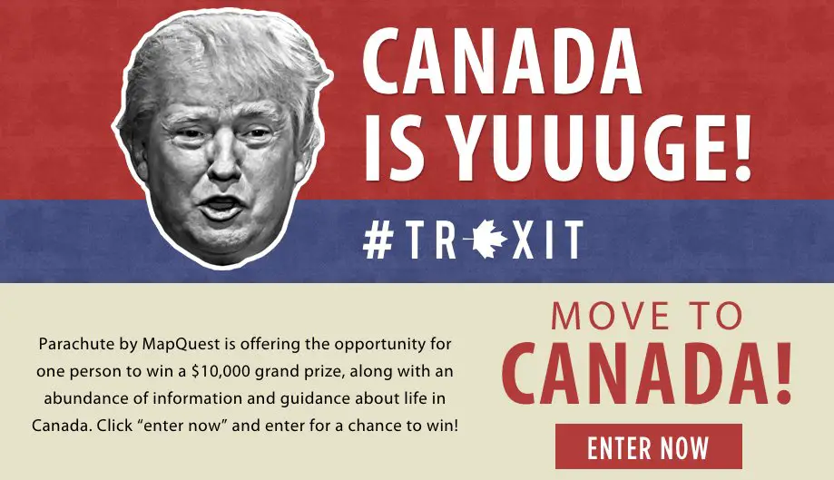 Vote for Hillary! $10,000 Cash Trexit Sweepstakes!